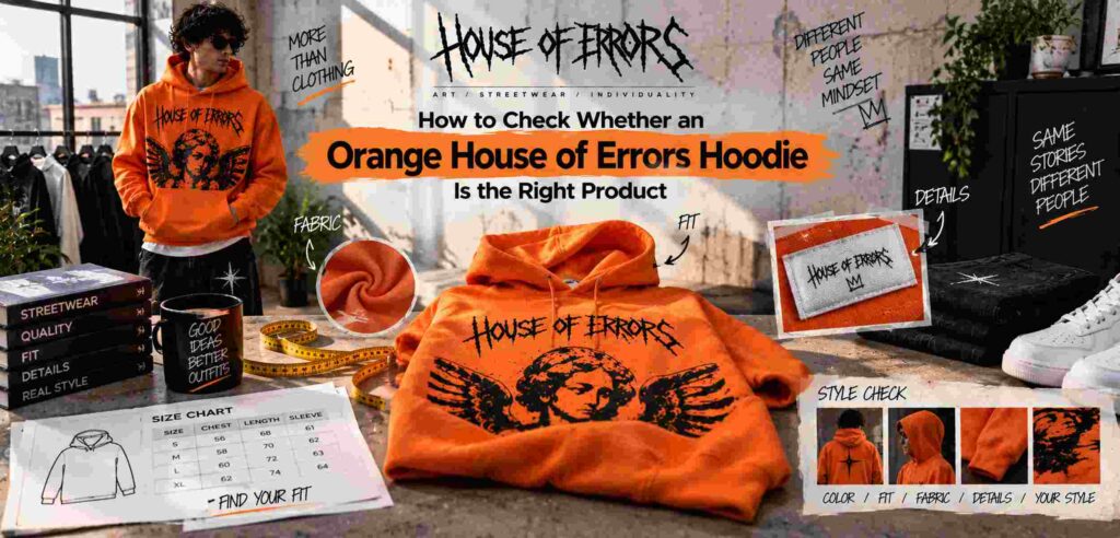 House of Errors Orange Hoodie: Complete Guide to Color, Fit, Fabric and Styling 4 How to Check Whether an Orange House of Errors Hoodie Is the Right Product