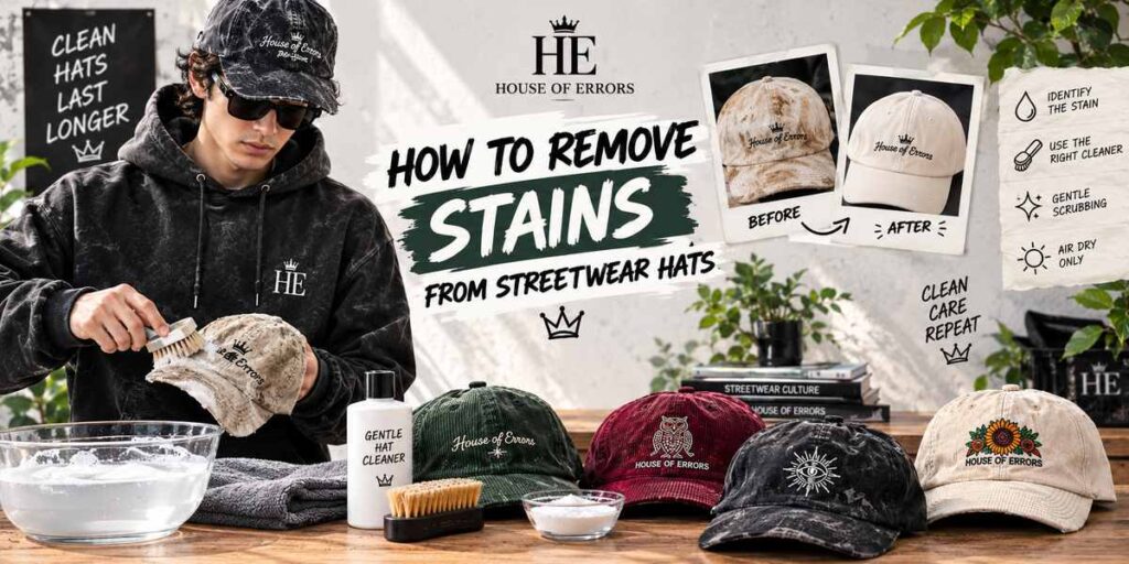 How to remove stains from streetwear hats