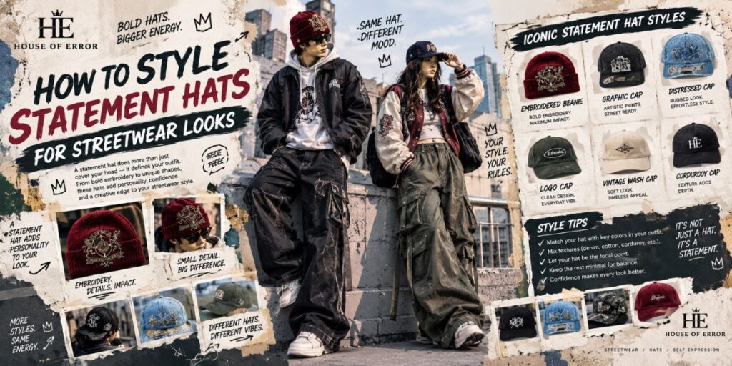 How to Style Streetwear Hats for Different Outfits 8 Statement streetwear hats styled with modern urban outfits and bold accessories