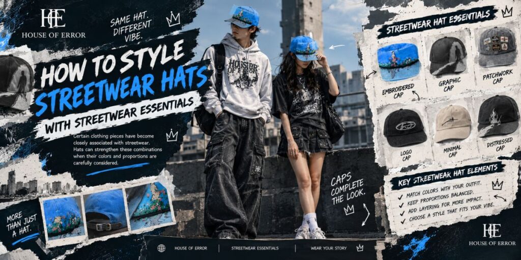 How to Style Streetwear Hats for Different Outfits 5 Streetwear hats paired with essential urban fashion pieces for a stylish look
