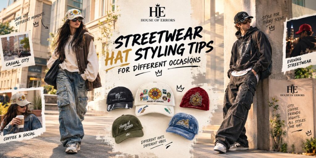 How to Style Streetwear Hats for Different Outfits 9 Streetwear hats styled for casual, social, outdoor, and everyday occasions