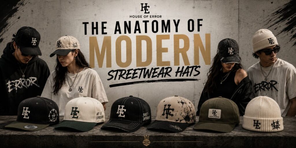 The Anatomy of Modern Streetwear Hats 1 Anatomy of modern streetwear hats showing key design elements and features