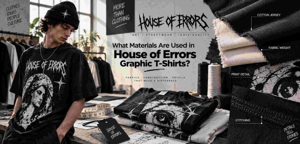 What Materials Are Used in House of Errors Graphic T Shirts